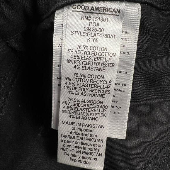 Good American Always Fits Good Legs Black Skinny Jeans Mid Rise Size 6-12 - Picture 7 of 13